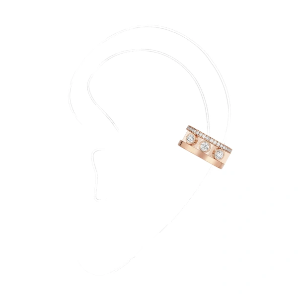 Messika Move Romane Ear Cuff in 18K Pink Gold | Fine Earrings | Coveti