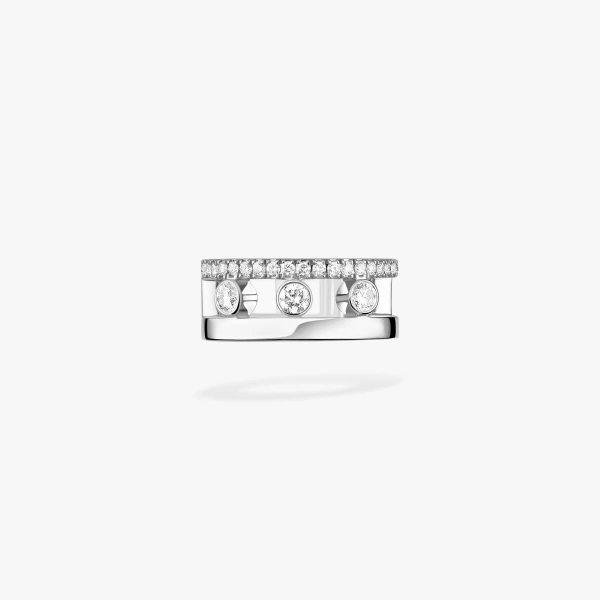 Messika Move Romane Ear Cuff in 18K White Gold | Fine Earrings | Coveti