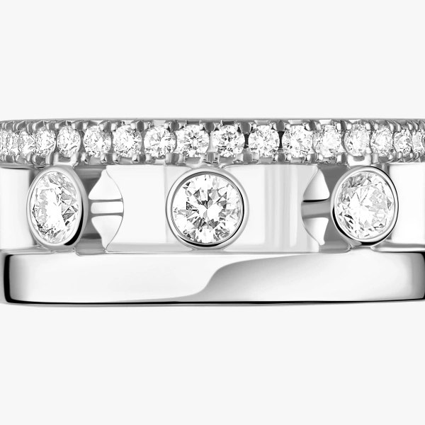 Messika Move Romane Ear Cuff in 18K White Gold | Fine Earrings | Coveti