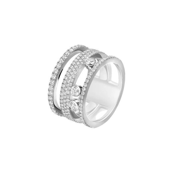 Move Romane Pave Ring in 18K White Gold, Large Model