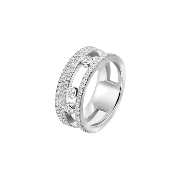 Move Romane Pave Ring in 18K White Gold, Small Model