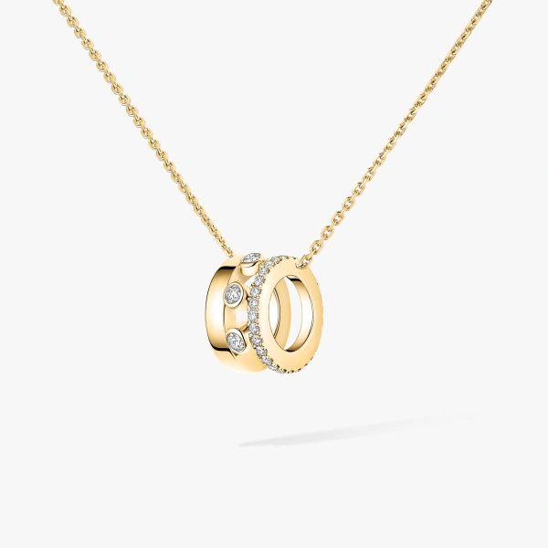Messika Move Romane Pendant Necklace in 18K Yellow Gold, Large | Fine Necklaces | Coveti