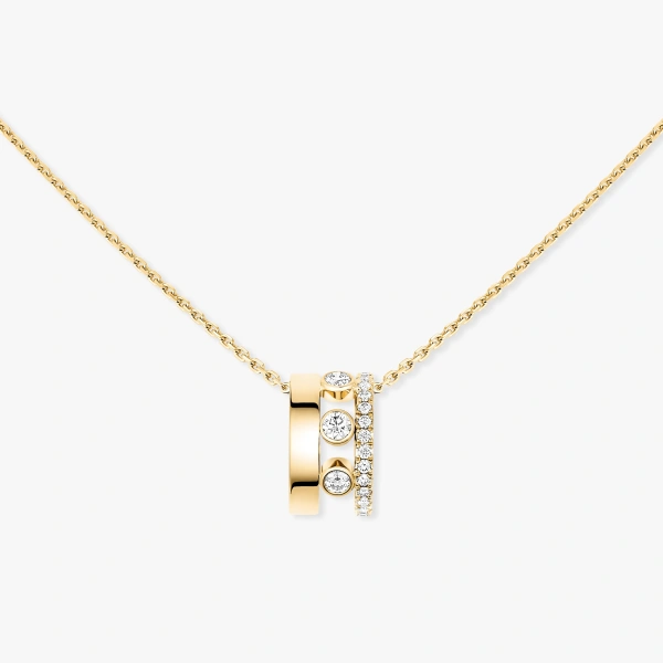 Messika Move Romane Pendant Necklace in 18K Yellow Gold, Large | Fine Necklaces | Coveti