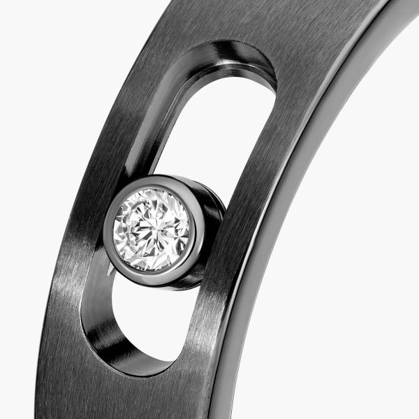 Messika Move Titanium Anthracite Ring in Anthracite Titanium | Fine Rings | Coveti