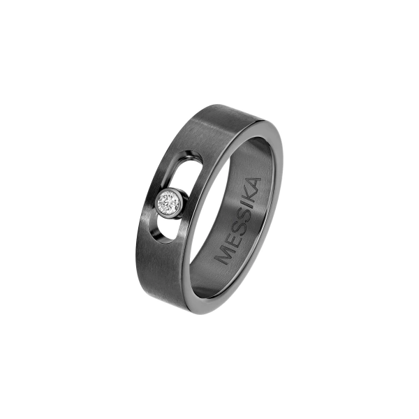 Messika Move Titanium Anthracite Ring in Anthracite Titanium | Fine Rings | Coveti
