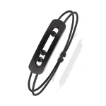 Messika Move Titanium Black Cord Bracelet in Black Titanium, Large Model | Fine Bracelets | Coveti