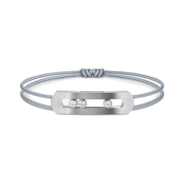 Move Titanium Cord Bracelet in Natural Titanium, Medium Model