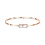 Messika Move Uno Bangle in 18K Pink Gold, Small Model | Fine Bracelets | Coveti