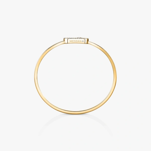 Messika Move Uno Bangle in 18K Yellow Gold, Large Model | Fine Bracelets | Coveti