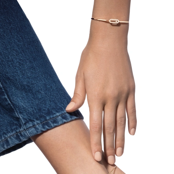 Messika Move Uno Bangle in 18K Yellow Gold, Small Model | Fine Bracelets | Coveti