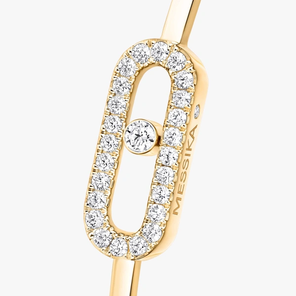 Messika Move Uno Bangle in 18K Yellow Gold, Small Model | Fine Bracelets | Coveti