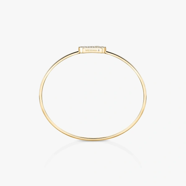Messika Move Uno Bangle in 18K Yellow Gold, Small Model | Fine Bracelets | Coveti