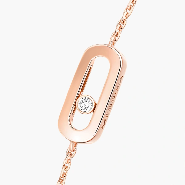 Messika Move Uno Bracelet in 18K Pink Gold, Mini Model | Fine Bracelets | Coveti