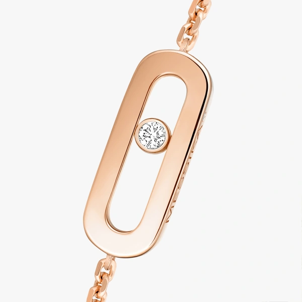 Messika Move Uno Bracelet in 18K Pink Gold | Fine Bracelets | Coveti