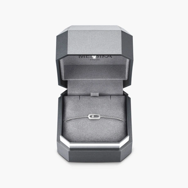 Messika Move Uno Bracelet in 18K White Gold, Mini Model | Fine Bracelets | Coveti