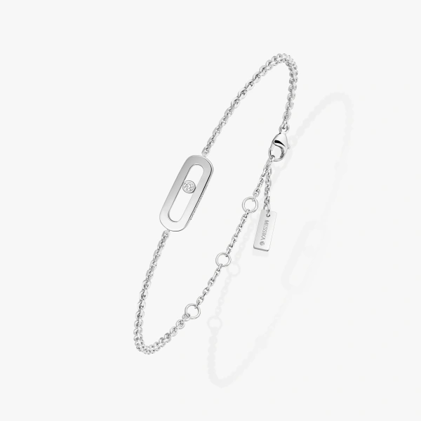 Messika Move Uno Bracelet in 18K White Gold | Fine Bracelets | Coveti