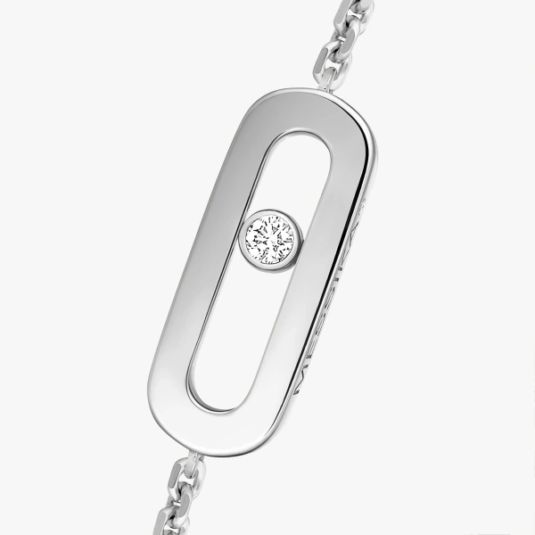 Messika Move Uno Bracelet in 18K White Gold | Fine Bracelets | Coveti