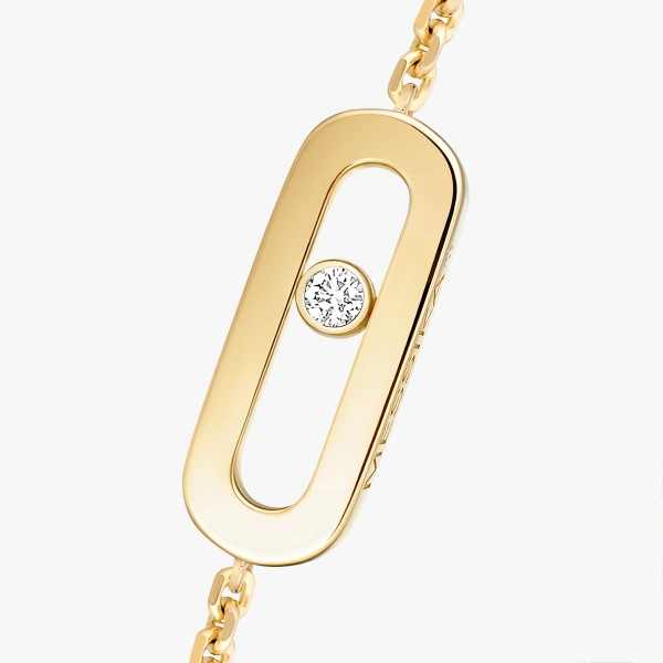 Messika Move Uno Bracelet in 18K Yellow Gold | Fine Bracelets | Coveti