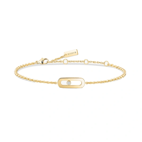 Messika Move Uno Bracelet in 18K Yellow Gold | Fine Bracelets | Coveti