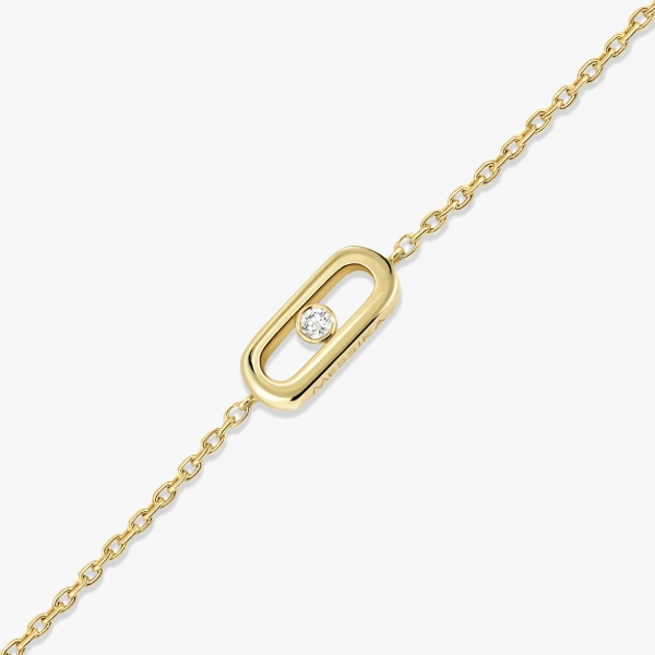 Messika Move Uno Children's Bracelet in 18K Yellow Gold, Mini Model | Fine Bracelets | Coveti