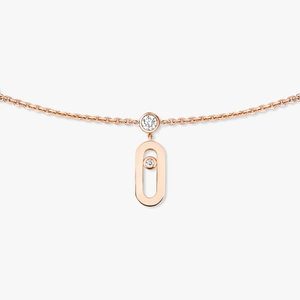 Messika Move Uno Choker Necklace in 18K Pink Gold | Fine Necklaces | Coveti