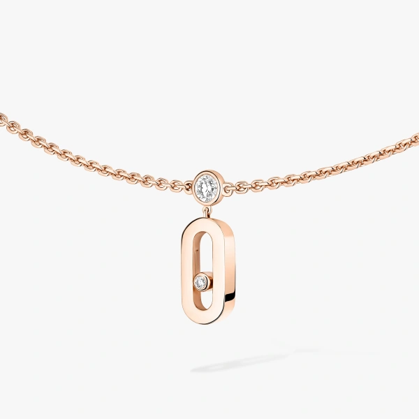 Messika Move Uno Choker Necklace in 18K Pink Gold | Fine Necklaces | Coveti