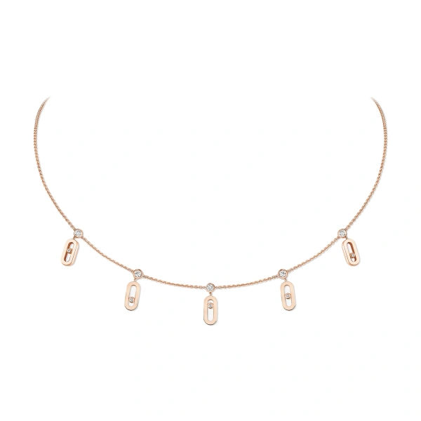 Messika Move Uno Choker Necklace in 18K Pink Gold | Fine Necklaces | Coveti