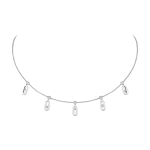 Messika Move Uno Choker Necklace in 18K White Gold | Fine Necklaces | Coveti