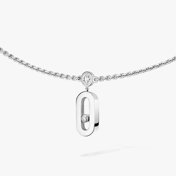 Messika Move Uno Choker Necklace in 18K White Gold | Fine Necklaces | Coveti