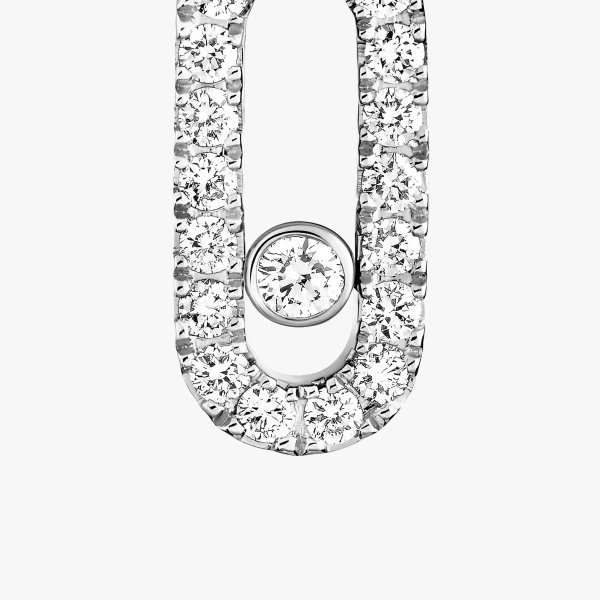 Messika Move Uno Drop Earrings in 18K White Gold, Ref. 12037 | Fine Earrings | Coveti