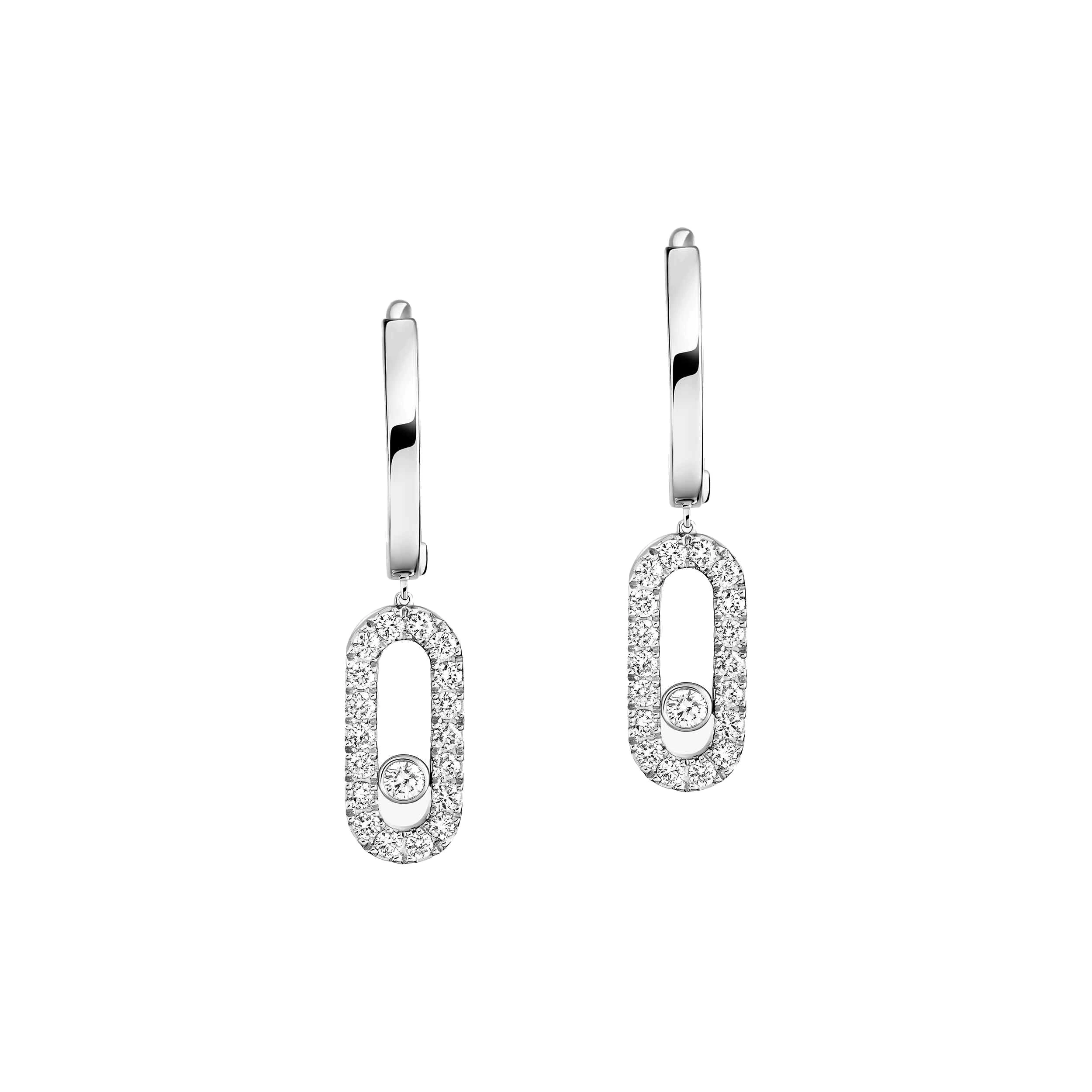 Messika Move Uno Drop Earrings in 18K White Gold, Ref. 12037 Messika Move Uno Drop Earrings in 18K White Gold, Ref. 12037 | Fine Earrings | Coveti