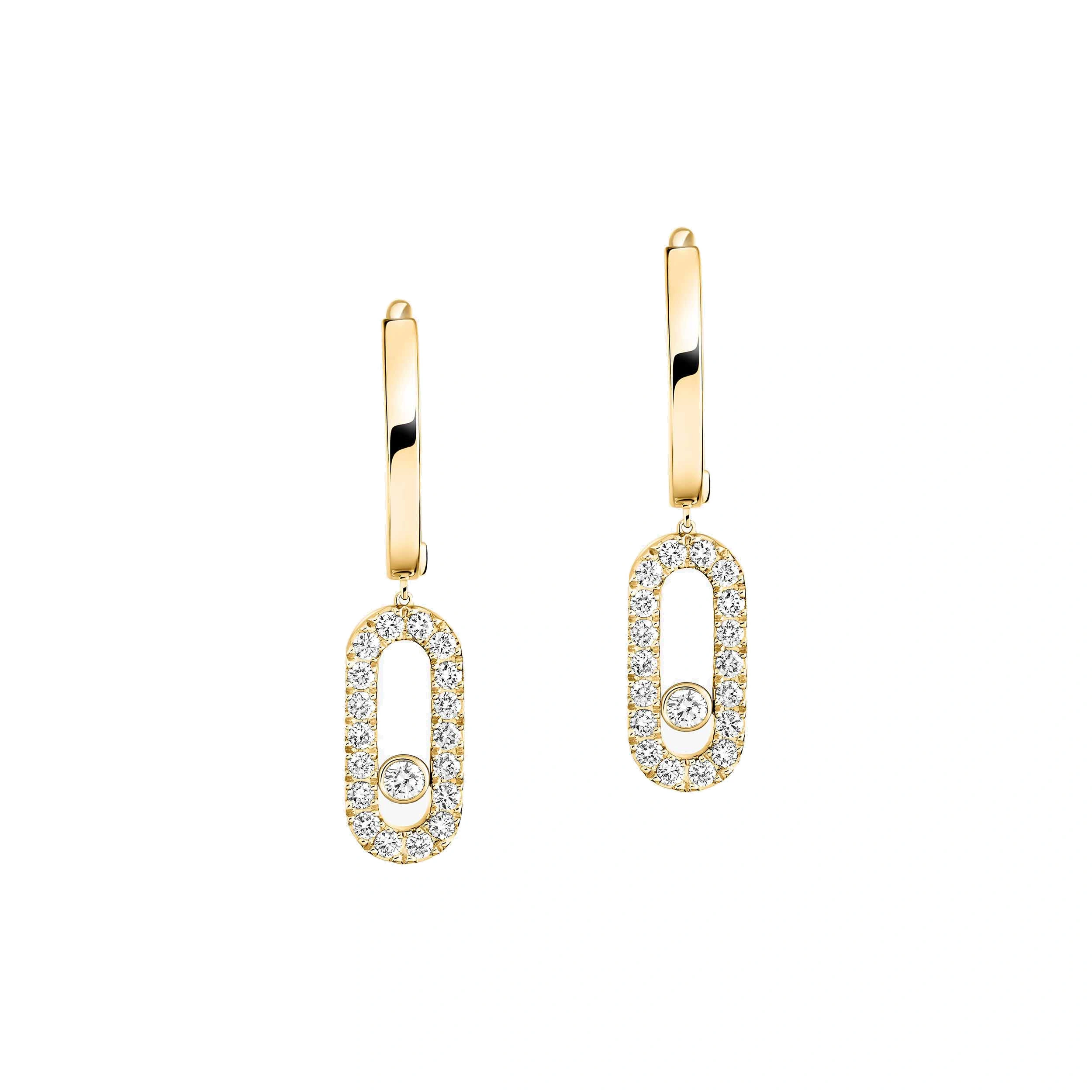 Messika Move Uno Drop Earrings in 18K Yellow Gold Messika Move Uno Drop Earrings in 18K Yellow Gold | Fine Earrings | Coveti