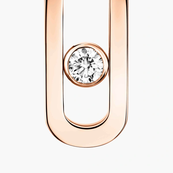 Messika Move Uno Earrings in 18K Pink Gold | Fine Earrings | Coveti