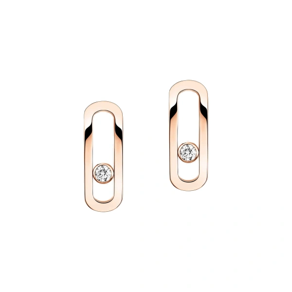 Move Uno Earrings in 18K Pink Gold