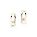 Messika Move Uno Earrings in 18K Yellow Gold | Fine Earrings | Coveti