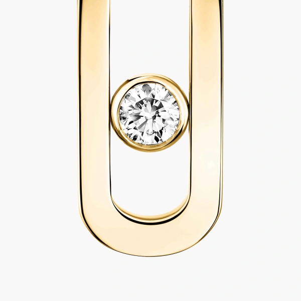 Messika Move Uno Earrings in 18K Yellow Gold | Fine Earrings | Coveti