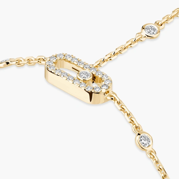 Messika Move Uno Hand Bracelet in 18K Yellow Gold | Fine Bracelets | Coveti
