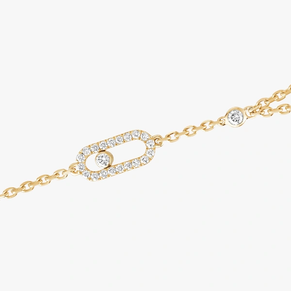 Messika Move Uno Hand Bracelet in 18K Yellow Gold | Fine Bracelets | Coveti