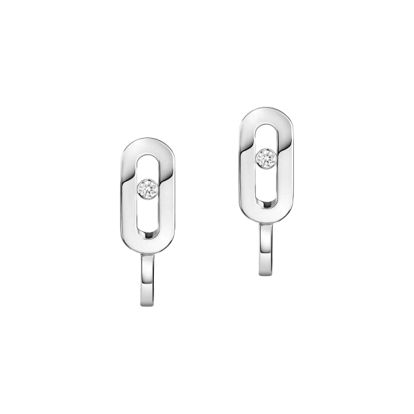 Move Uno Mini Hoop Earrings in 18K White Gold