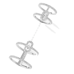 Messika Move Uno Multi-Wear Pave Ring in 18K White Gold | Fine Rings | Coveti