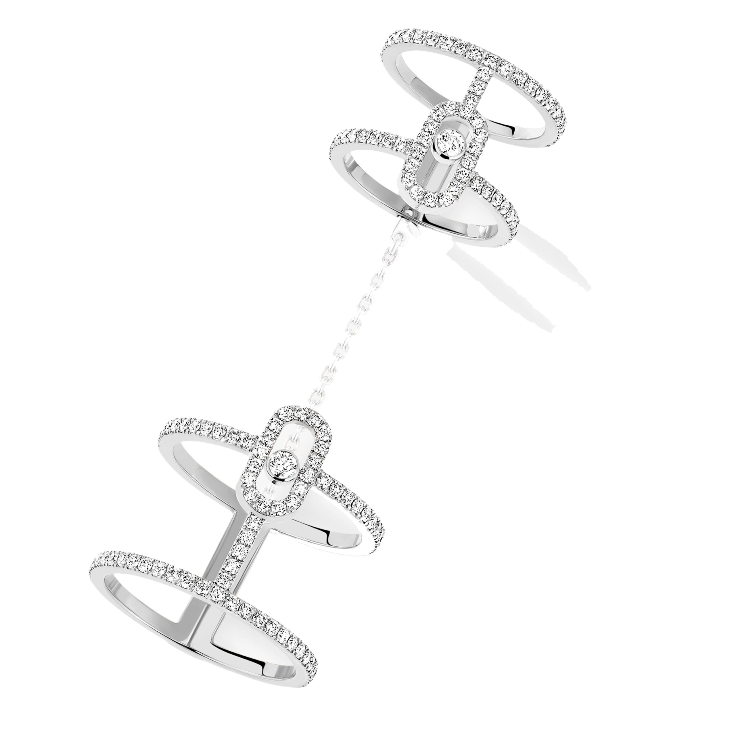 Messika Move Uno Multi-Wear Pave Ring in 18K White Gold Messika Move Uno Multi-Wear Pave Ring in 18K White Gold | Fine Rings | Coveti