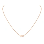 Messika Move Uno Necklace in 18K Pink Gold, Mini Model | Fine Necklaces | Coveti