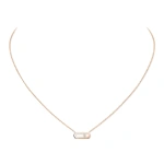 Messika Move Uno Necklace in 18K Pink Gold | Fine Necklaces | Coveti