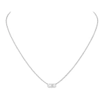 Messika Move Uno Necklace in 18K White Gold, Mini Model | Fine Necklaces | Coveti
