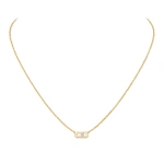 Messika Move Uno Necklace in 18K Yellow Gold, Mini Model | Fine Necklaces | Coveti