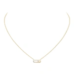 Messika Move Uno Necklace in 18K Yellow Gold | Fine Necklaces | Coveti