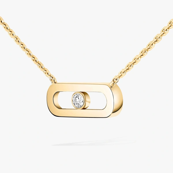 Messika Move Uno Necklace in 18K Yellow Gold | Fine Necklaces | Coveti