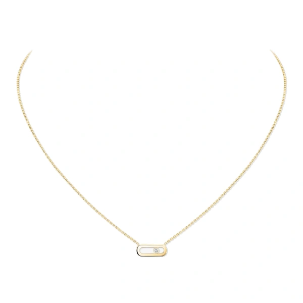Messika Move Uno Necklace in 18K Yellow Gold | Fine Necklaces | Coveti