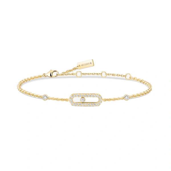 Move Uno Pave Bracelet in 18K Yellow Gold