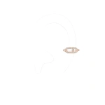 Messika Move Uno Pave Clip Earring in 18K Pink Gold | Fine Earrings | Coveti
